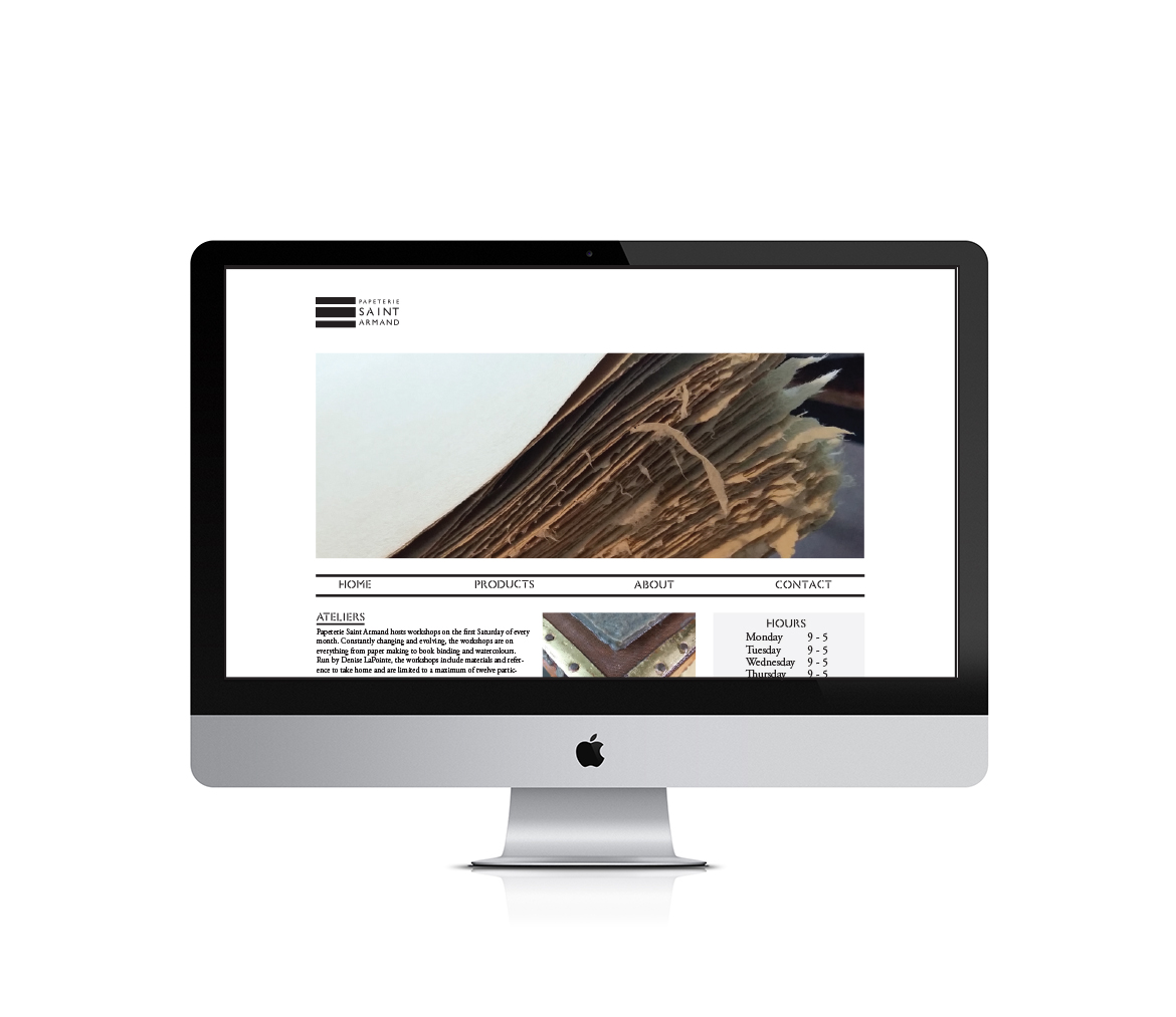 Website design for Papeterie Saint Armand
