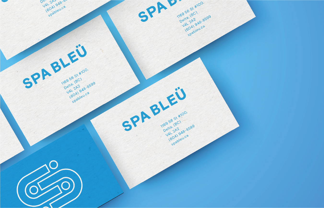 Rebranding for a spa company. Business card and color palette.