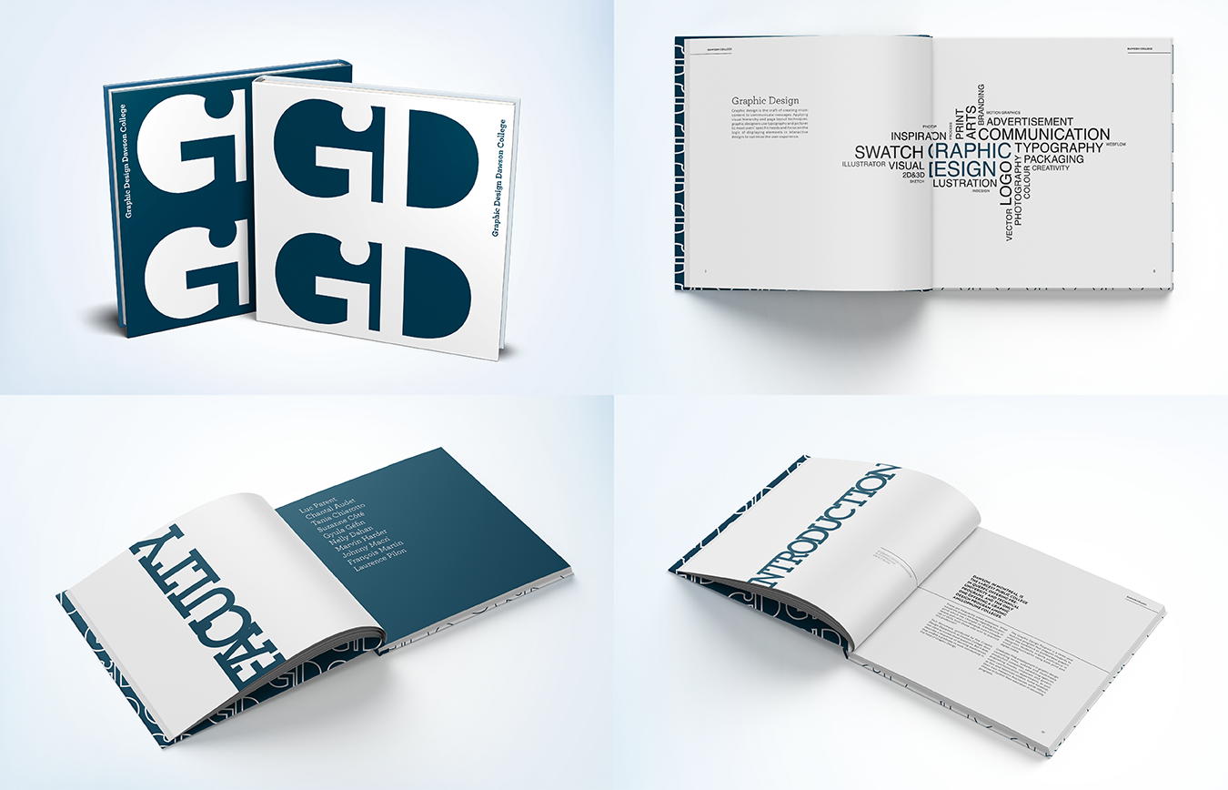 Booklet created to promote Dawson College’s graphic design program. 